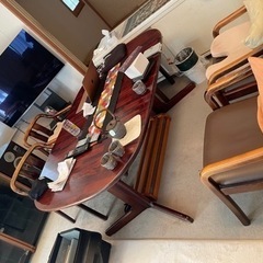 家具 ダイニングテーブル　椅子　テレビ　テレビ台　DVDデッキ