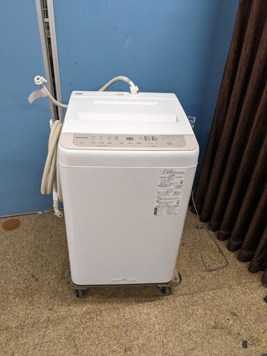 【高年式】 Panasonic 全自動電気洗濯機 6.0kg 2023年製 NA-F6PB1 槽洗浄 撹拌式