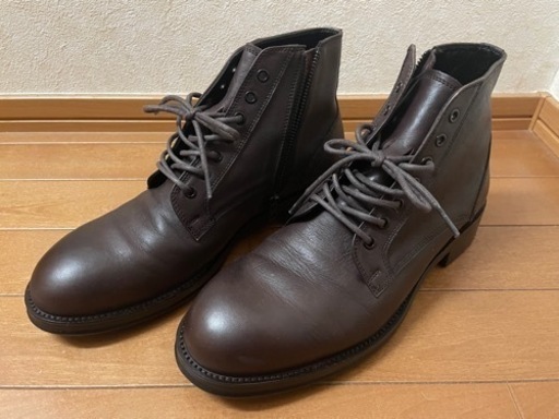 【美品】メンズ 25.5cm レースアップブーツ