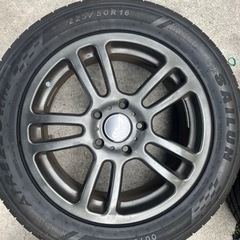 RAYZ　レイズ　　16インチアルミホイール　225/50R16　タイヤセット　バリ溝