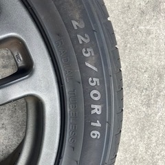 RAYZ　レイズ　　16インチアルミホイール　225/50R16　タイヤセット　バリ溝