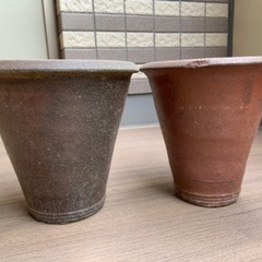 陶器製植木鉢をセットで