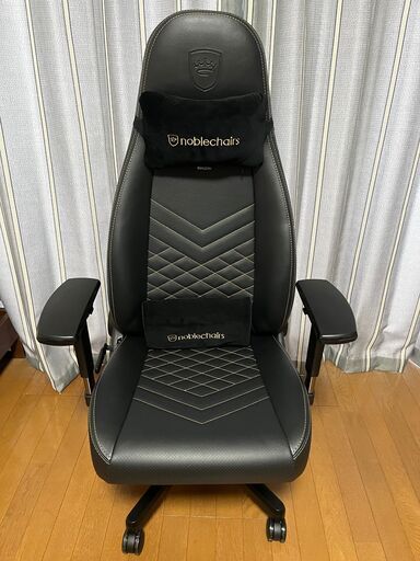 【新品・組立済み】高級ゲーミングチェア『noblechairs ICON ゴールド』
