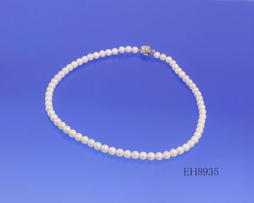 6.5-7.0mm アコヤ真珠ネックレス 美しい『パ－ルホワイト』です。