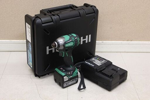 HiKOKI ハイコーキ コードレスインパクトドライバ 本体 WH14DDL2 バッテリー付 14.4v 6.0Ah BSL1460 日立 (D5472kyxY)