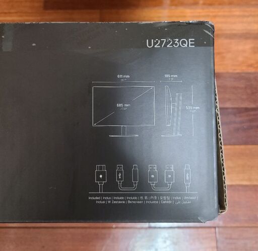 U2723QE Dell 27 4K USB-C ハブ ディスプレイ 4K モニター　IPS Black