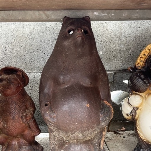 縁起物　たぬき置物