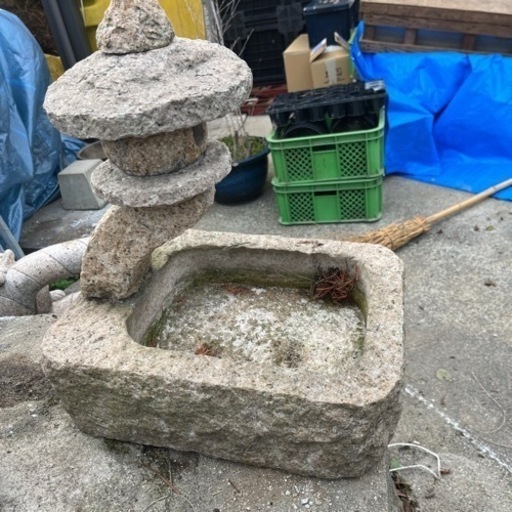 御影石 水灯籠 - その他 