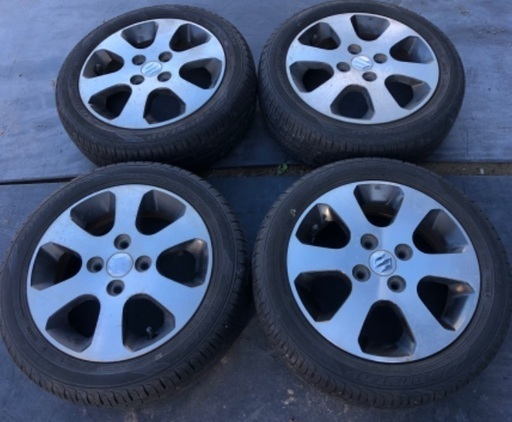 送料込☆スズキ 2022タイヤホイールセット 165/55R14☆4本 不得意 送料込☆スズキ 2022タイヤホイールセット 165/55R14☆4本 不得意