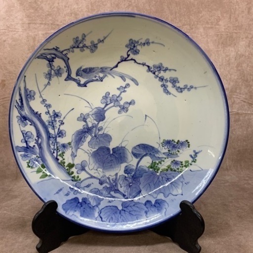 皿② 飾り皿 インテリア 直径約46cm 大皿 古いお皿 - 置物、オブジェ 