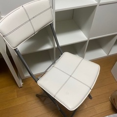 パイプ椅子2脚(ニトリ)