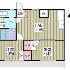 💚コンビニ徒歩4分！💚2LDK / 42.74㎡💚フリーレント１...