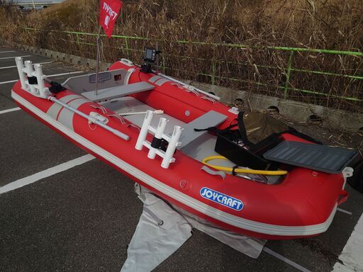 【引取日の条件付き値下げ】ジョイクラフト　ゴムボート船外機セット ホンダ2馬力船外機  HONDEX 魚群探知機 PS-610C