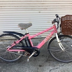 286  ヤマハ新機種電動アシスト自転車PAS VIENTA26インチ  ピンクアルミ