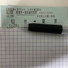 【新幹線（仙台→東京）自由席×１枚】本日（1/28）限り有効