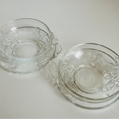 昭和レトロ　ガラス食器　2セット