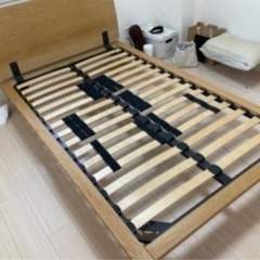 無印良品】セミダブルベッドフレーム ヘッドボード付き