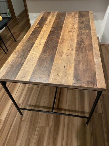 カフェ風テーブル アイアン脚アンティーク 古材 アイアン製