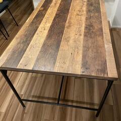 カフェ風テーブル アイアン脚アンティーク 古材