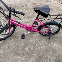 美品　20インチ自転車　6段変速　LEDライト