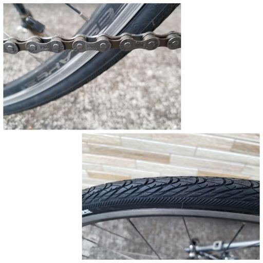 中古自転車 3×8段変速 475mm クロスバイク 軽整備済み 防犯登録対応  