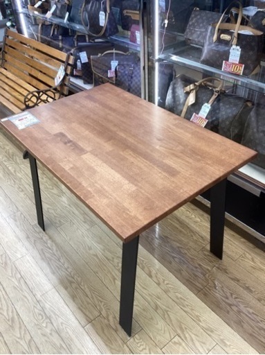 KA-86【新入荷　リサイクル品】カナデモノ　THE TABLE ブラウン×黒