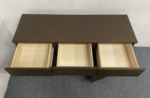 MUJI/無印良品 タモ材 キャビネット リビング サイドボード 幅120 天然木 収納家具 中古家具 店頭引取歓迎 R7954