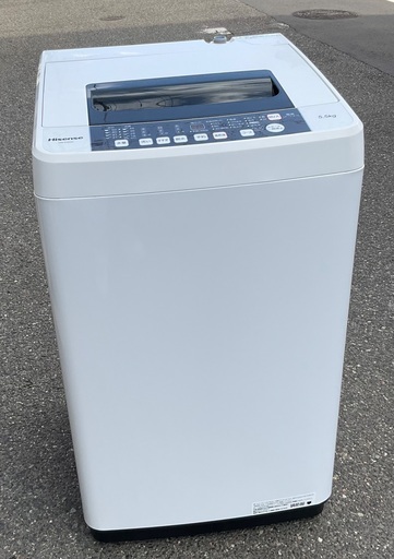 【RKGSE-117】特価！ハイセンス/5.5kg/全自動洗濯機/HW-E5502/中古品/2017年製/当社より近隣地域無料