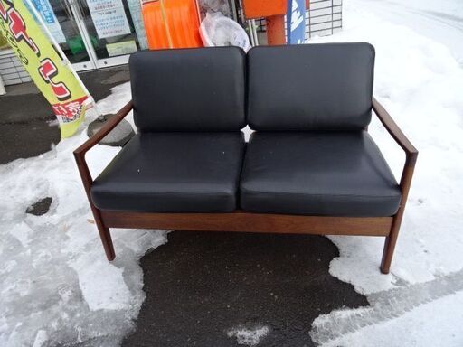 【恵庭】起立木工　ノルディ　大塚家具　展示品処分　ラブソファー　2人掛け　北欧風