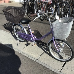 小柄の方用　20インチ　後ろカゴ付　整備済　中古自転車