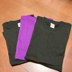 無地Tシャツ３枚未使用　Sサイズ　厚手　黒・黒・紫