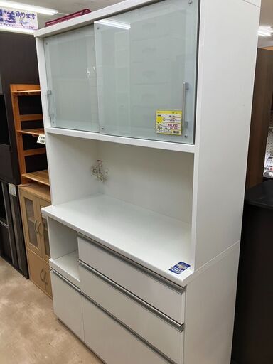 116cm幅松田家具レンジボード食器棚キッチンボードスチーム対応116*49*198  No.322● ※現金、クレジット、スマホ決済対応※高品質な松田家具製