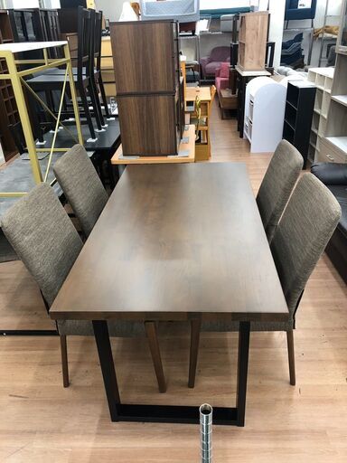 ダイニングセット ニトリ 椅子4脚  Nコレクション ダイニングテーブル 幅150cm 参考価格124,990円自社配送時代引き可※現金、クレジット、スマホ決済対応※【送料に設置込】