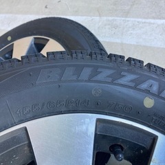 155/65R14 ブリヂストン  VRX ワゴンR純正ホイール付き　4本