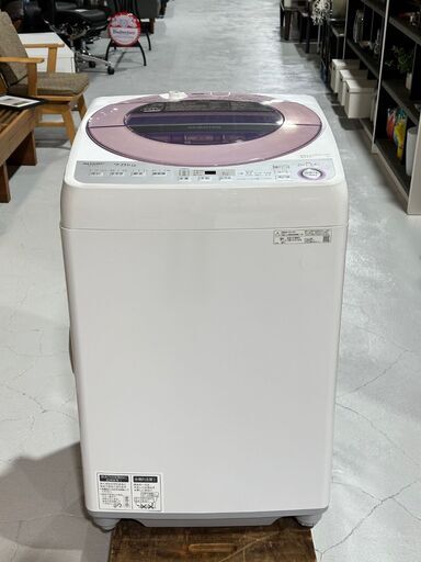 ★SHARP シャープ★ 洗濯機 ES-GV7C 7kg 2019年 風乾燥機能 白×ピンク 美品 エコ eco ファミリー 新生活
