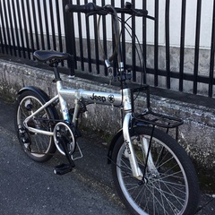 整備済・良品＞ジープ・Jeep 20インチ折りたたみ自転車・リンクル塗装