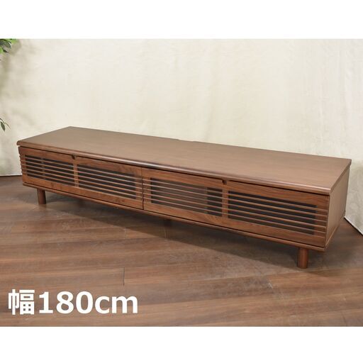 【ヤ取終了2/28】≪zyt1275ジ≫ アイリスオーヤマ テレビ台 幅180cm 冊子型TV台180 T-STV-180 格子/スリット/ルーバーデザイン 51207-04