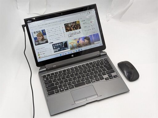 送料無料 新品無線マウス付き 高速SSD 13.3型 タブレット 富士通 Q736/M 中古良品 第6世代i5 無線 Bluetooth カメラ Windows11 Office