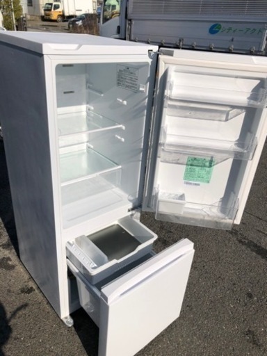 福岡市内配送設置無料 2021年式 冷蔵庫 ホワイト AT-RF160-WH [162L /2