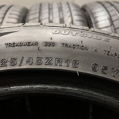 MINERVA RADIAL F205 225/45ZR18 18インチ 夏タイヤ 4本 22年製 バリ溝 クラウンアスリート マークX オデッセイ ジューク等　(TE263)