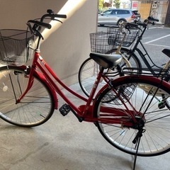 自転車赤い