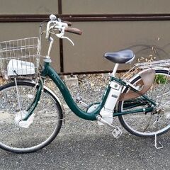 電動アシスト自転車。SANYOエネループ