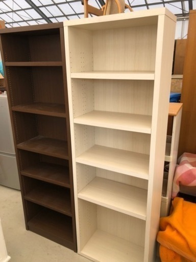 本棚   白 ブラウン  1個1000円　60cm×30cm×高さ170cm