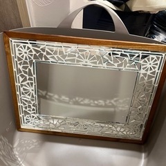 壁掛け鏡　インテリア　バリ風　モザイクガラス