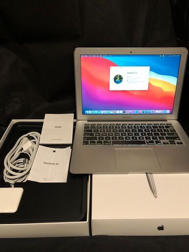 MacBook Air 13インチ Mid 2013 (MD761J/A)・高性能Core i7搭載・SSD－256GB・箱付きセット・MacOS(BigSur)＆Office2019とWin11-Pro(最新23H2版)＆Office2010との都度選択起動可能