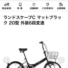 20インチ折りたたみ自転車　美品　変速オートライト付き