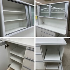 J3328 美品 希少サイズ！ニトリ NITORI  160cm幅食器棚  キッチンボード キッチン収納 クリーニング済み 