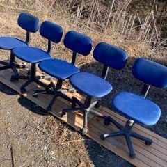 事務用椅子5脚set(エアー上下機能付き)