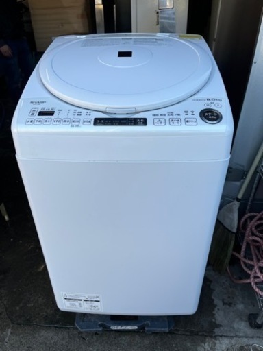 A1-206 SHARP 電気洗濯乾燥機 ES-TX8F-W 2021年製 8.0kg 乾燥4.5kg