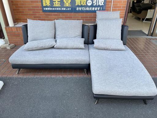 【SJ314】3人掛けL字コーナーソファ　現状品